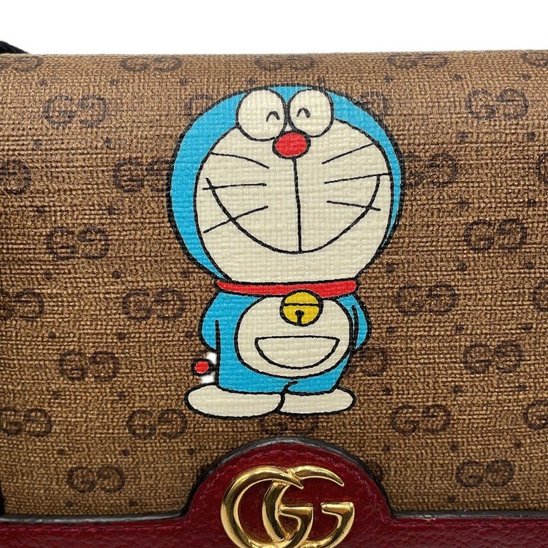 グッチ 財布 GGスプリーム ミニウォレット カードケース 647788 GUCCI コンパクトウォレット ドラえもん コラボ