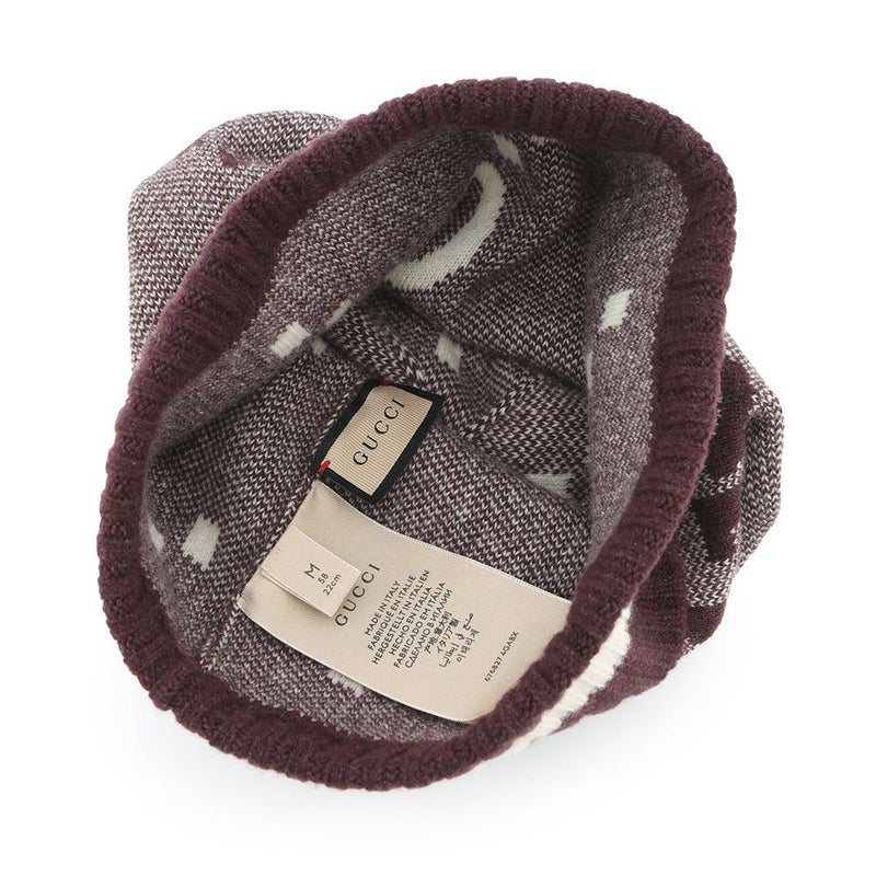 グッチ ニット帽 GGロゴ 676827 カシミヤ サイズＭ GUCCI 帽子
