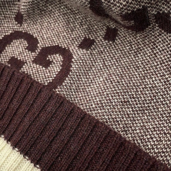 グッチ ニット帽 GGロゴ 676827 カシミヤ サイズＭ GUCCI 帽子