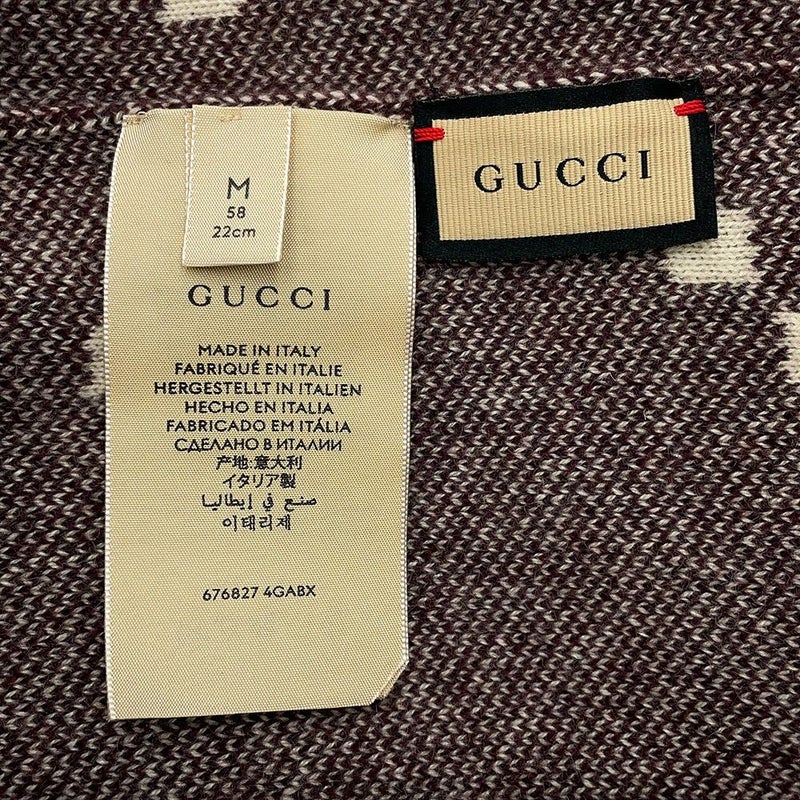 グッチ ニット帽 GGロゴ 676827 カシミヤ サイズＭ GUCCI 帽子
