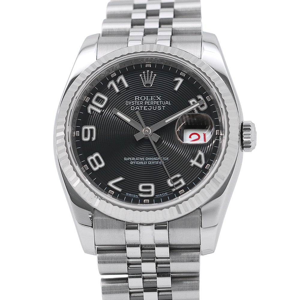 テニス様確認用 ☆ロレックス デイトジャスト36 G番 SS/K18 116234 ROLEX 腕時計
