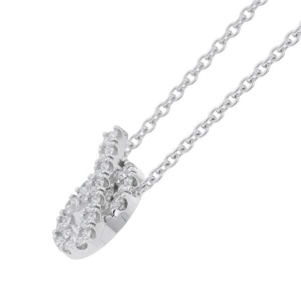 エルメス ネックレス フィネス ペンダント ダイヤモンド 17P 計0.46ct K18WGホワイトゴールド HERMES