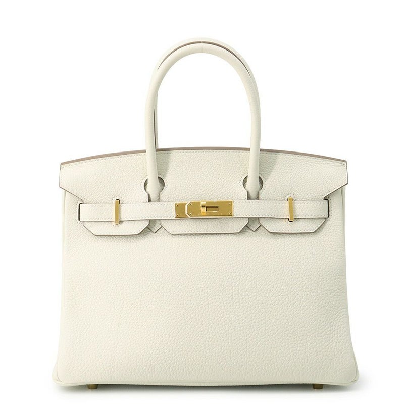 エルメス バーキン30 マッシュルーム/ゴールド金具 トゴ B刻印 HERMES Birkin ハンドバッグ