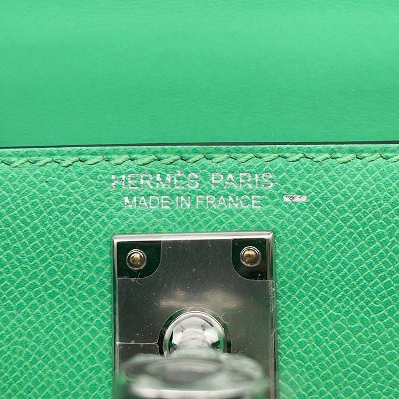 エルメス ミニケリー2 外縫い タッチ ヴェールコミック/ヴェールヴェロン/シルバー金具 ヴォーマダム/リザード W刻印 2wayショルダー