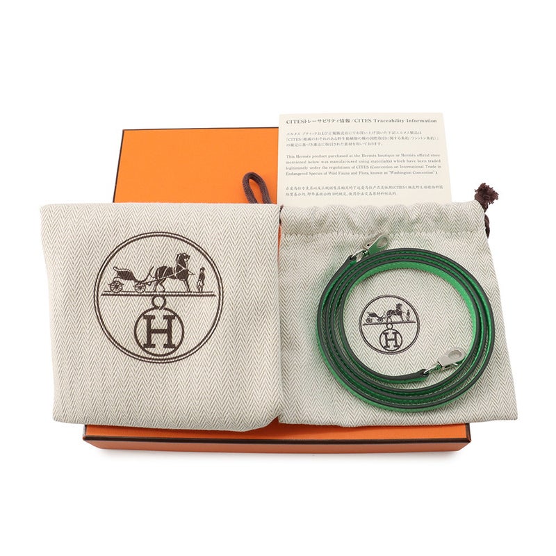 エルメス ミニケリー2 外縫い タッチ ヴェールコミック/ヴェールヴェロン/シルバー金具 ヴォーマダム/リザード W刻印 2wayショルダー