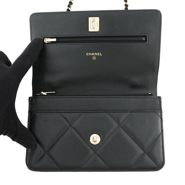 シャネル チェーンウォレット マトラッセ ココマーク AP4931 CHANEL 2025/26年秋冬 財布 黒