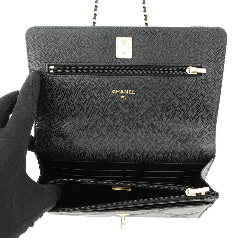 シャネル チェーンウォレット マトラッセ ココマーク AP4931 CHANEL 2025/26年秋冬 財布 黒