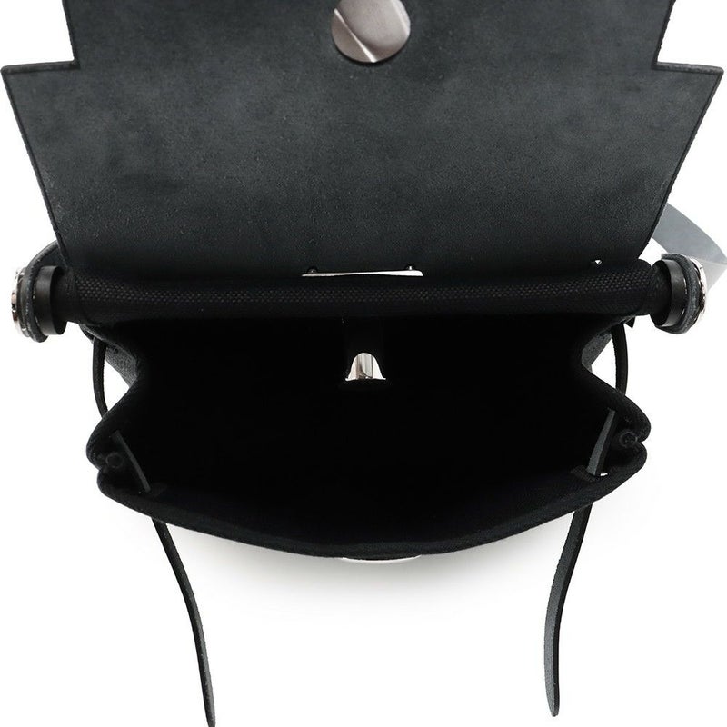 エルメス ショルダーバッグ エールバッグジップ ミニ ブラック/シルバー金具 トワルミリタリー/ヴァッシュハンター K刻印 黒