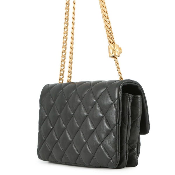 シャネル チェーンショルダーバッグ マトラッセ ココマーク ラムスキン AS3393 CHANEL 黒