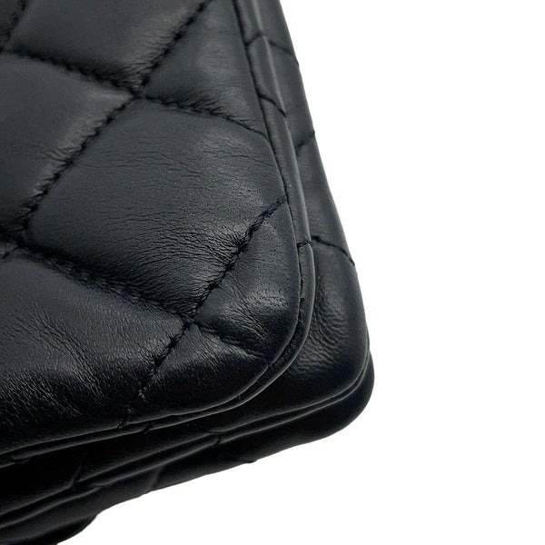 シャネル チェーンショルダーバッグ マトラッセ ココマーク ラムスキン AS3393 CHANEL 黒