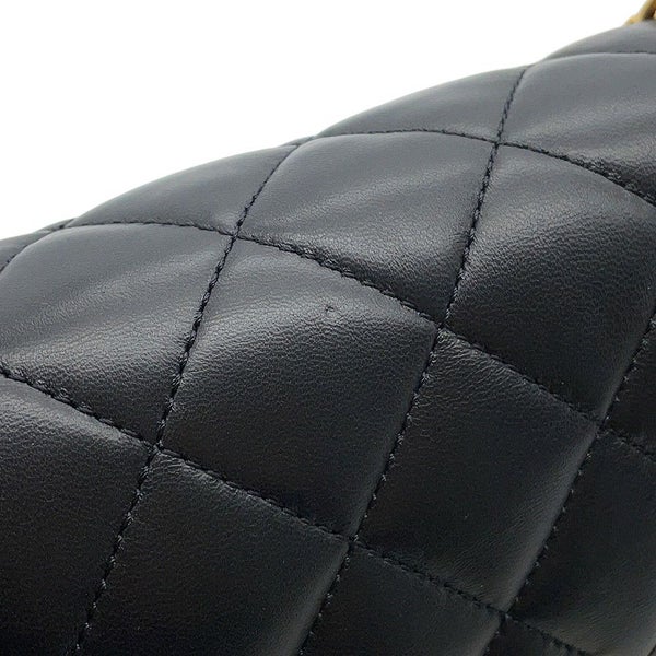 シャネル チェーンショルダーバッグ マトラッセ ココマーク ラムスキン AS3393 CHANEL 黒