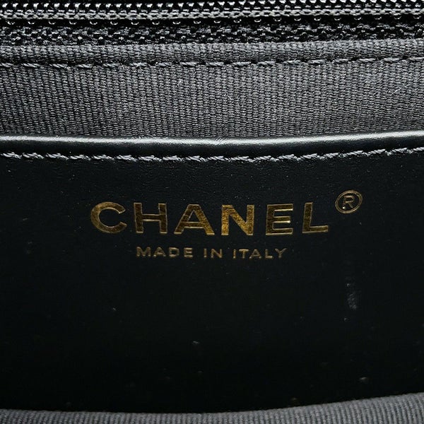 シャネル チェーンショルダーバッグ マトラッセ ココマーク ラムスキン AS3393 CHANEL 黒