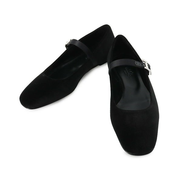 エルメス パンプス ジェーン ベロア レディースサイズ37 1/2 HERMES 靴 黒