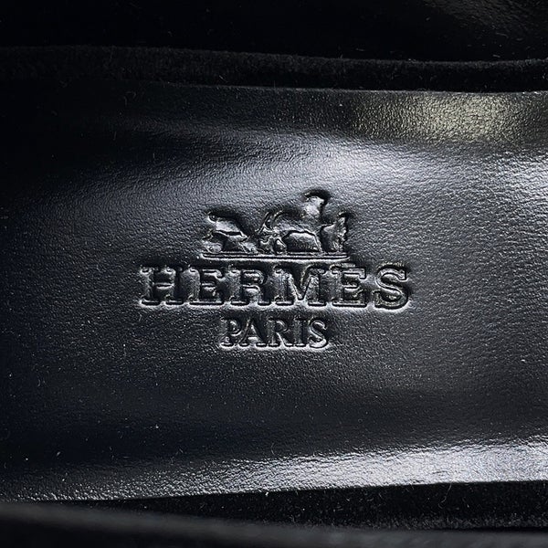 エルメス パンプス ジェーン ベロア レディースサイズ37 1/2 HERMES 靴 黒