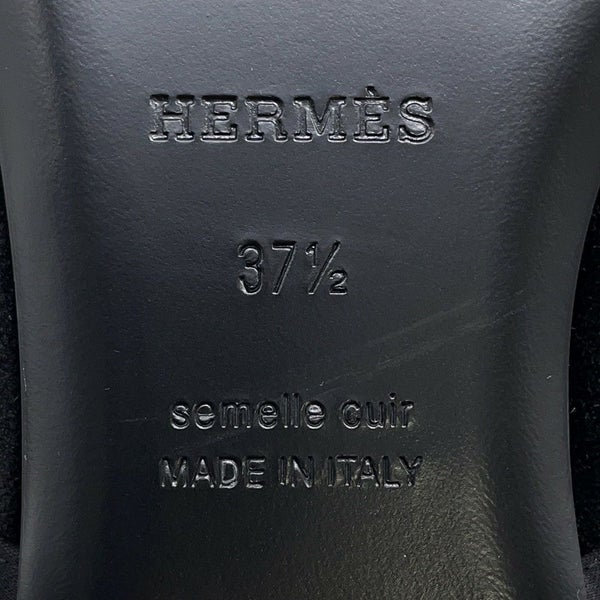 エルメス パンプス ジェーン ベロア レディースサイズ37 1/2 HERMES 靴 黒