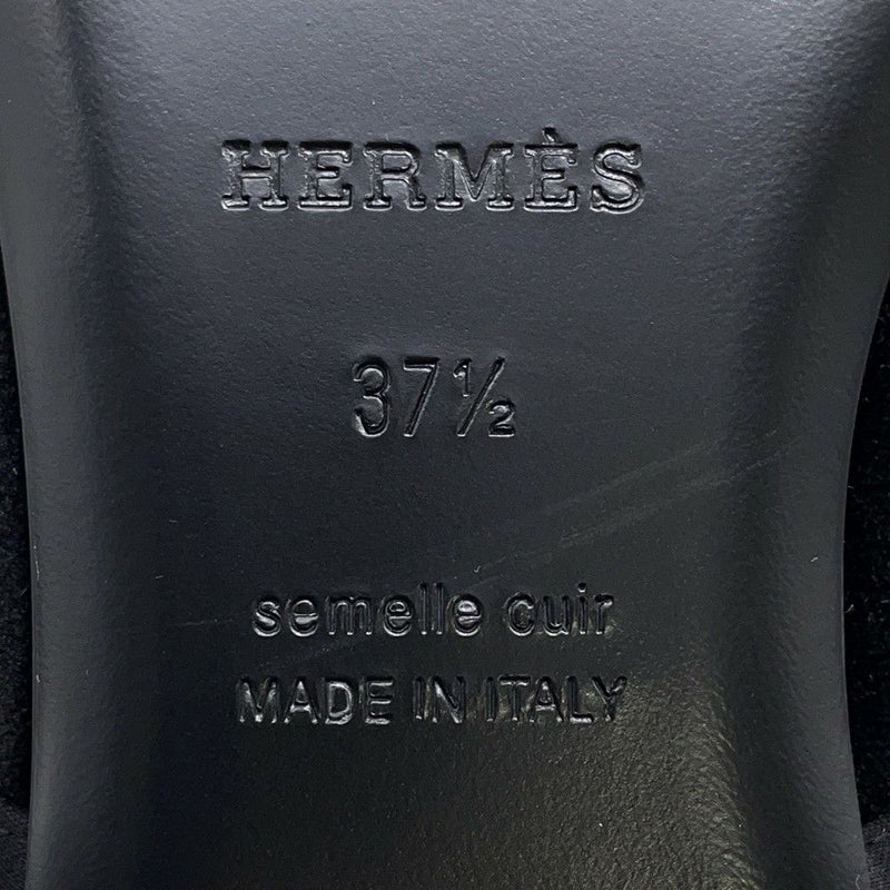 エルメス パンプス ジェーン ベロア レディースサイズ37 1/2 HERMES 靴 黒