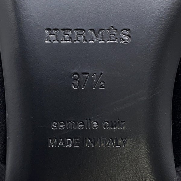 エルメス パンプス ジェーン ベロア レディースサイズ37 1/2 HERMES 靴 黒