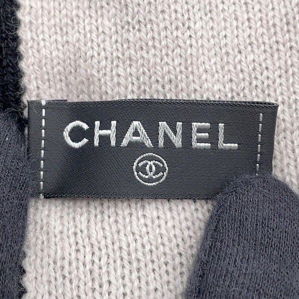 シャネル マフラー ココマーク カシミヤ CHANEL ストール 黒 白