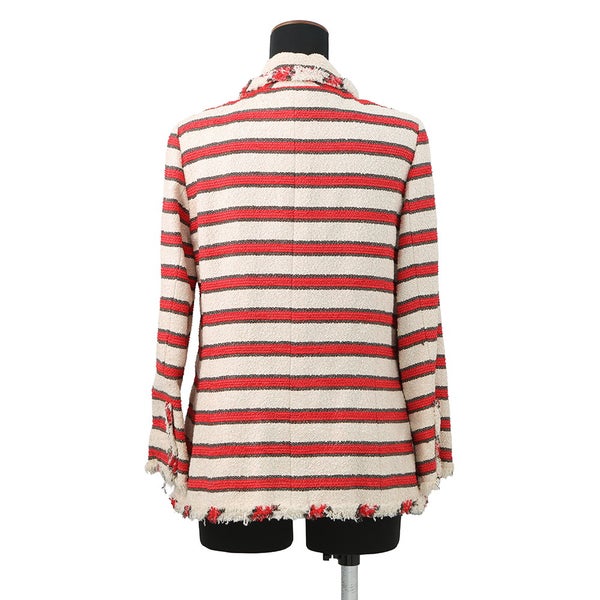 シャネル ジャケット ツイード ストライプ レディースサイズ42 P33189 CHANEL アパレル アウター