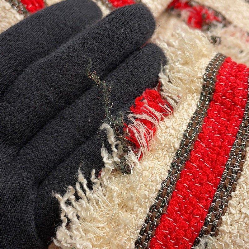 シャネル ジャケット ツイード ストライプ レディースサイズ42 P33189 CHANEL アパレル アウター