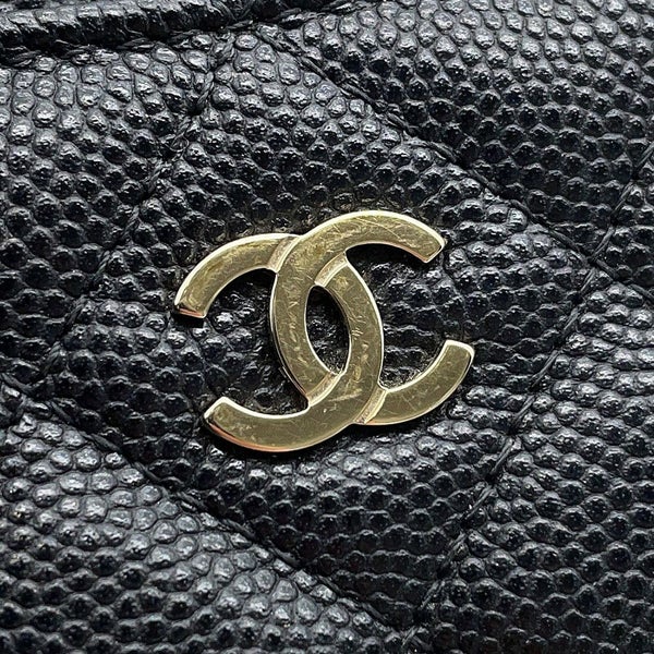 シャネル コインケース マトラッセ ココマーク キャビアスキン AP2061 CHANEL 財布 小銭入れ 黒