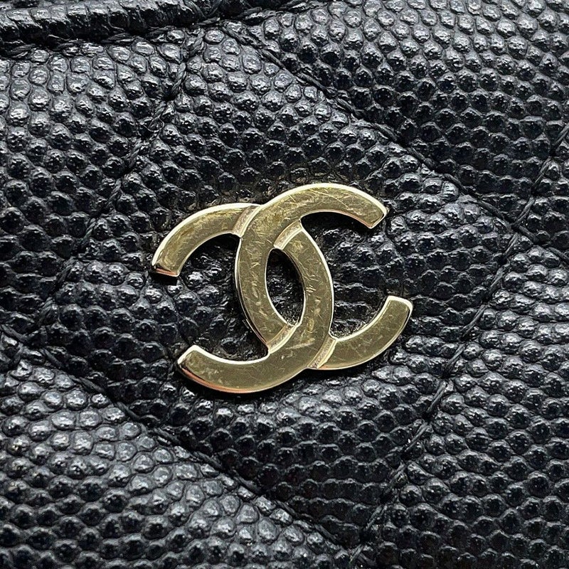 シャネル コインケース マトラッセ ココマーク キャビアスキン AP2061 CHANEL 財布 小銭入れ 黒