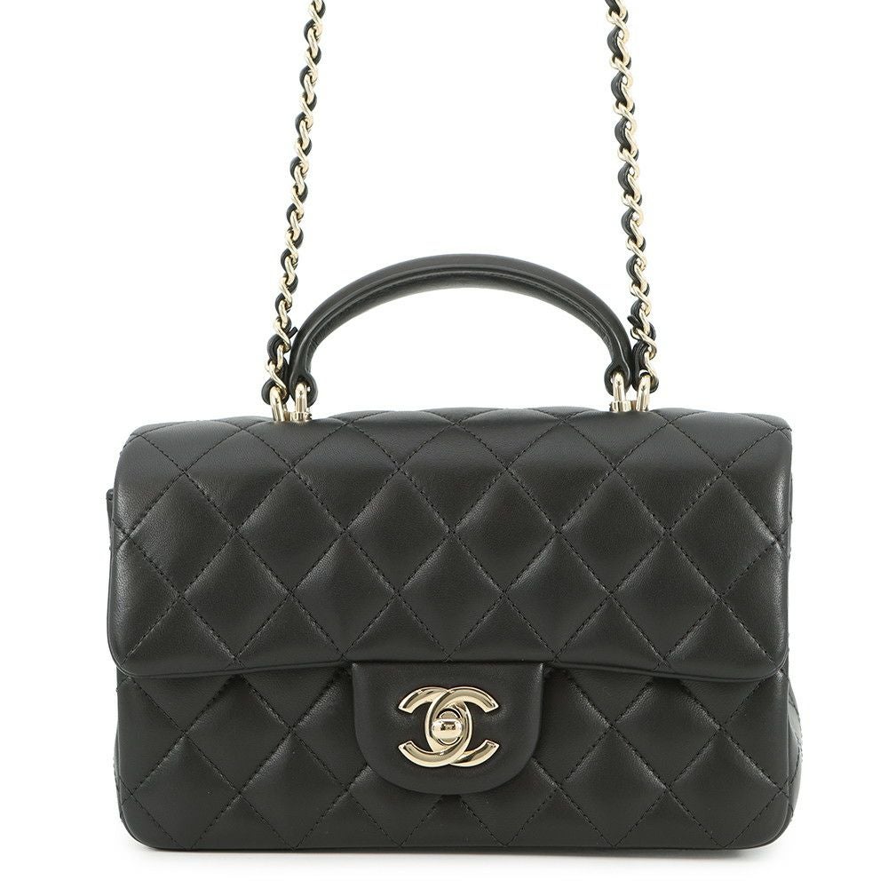 シャネル チェーンショルダーバッグ マトラッセ ココマーク トップハンドル ミニ フラップ ラムスキン AS2431 CHANEL シャネル チェーンショルダーバッグ マトラッセ ココマーク トップ