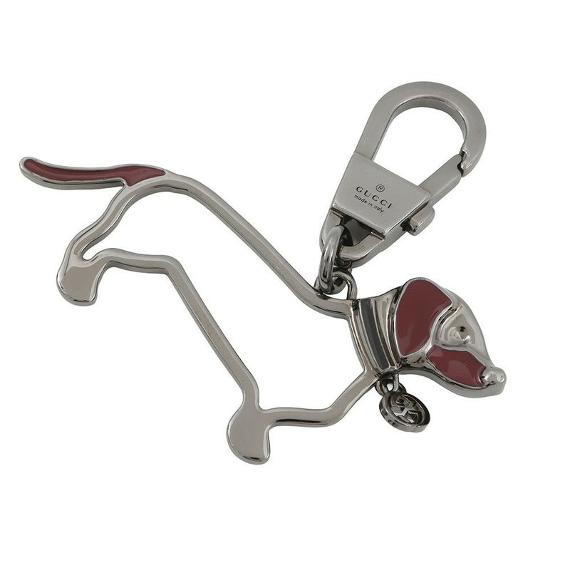 グッチ キーホルダー インターロッキングG ドッグ キーチェーン メタル 817294 GUCCI チャーム メンズ 黒