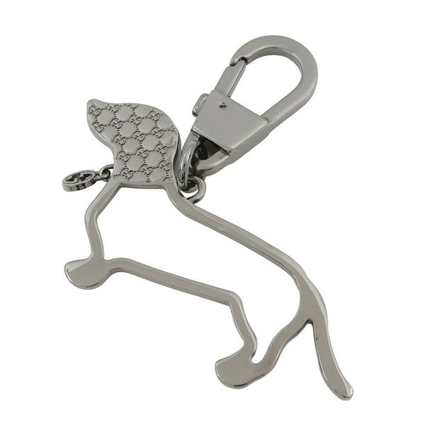 グッチ キーホルダー インターロッキングG ドッグ キーチェーン メタル 817294 GUCCI チャーム メンズ 黒