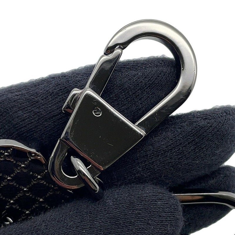 グッチ キーホルダー インターロッキングG ドッグ キーチェーン メタル 817294 GUCCI チャーム メンズ 黒