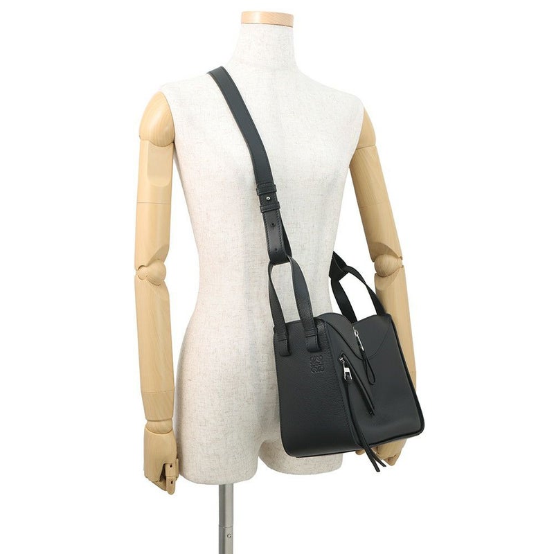 ロエベ ハンドバッグ ハンモックバッグ コンパクト クラシックカーフレザー A538H13X10 LOEWE 2way 黒