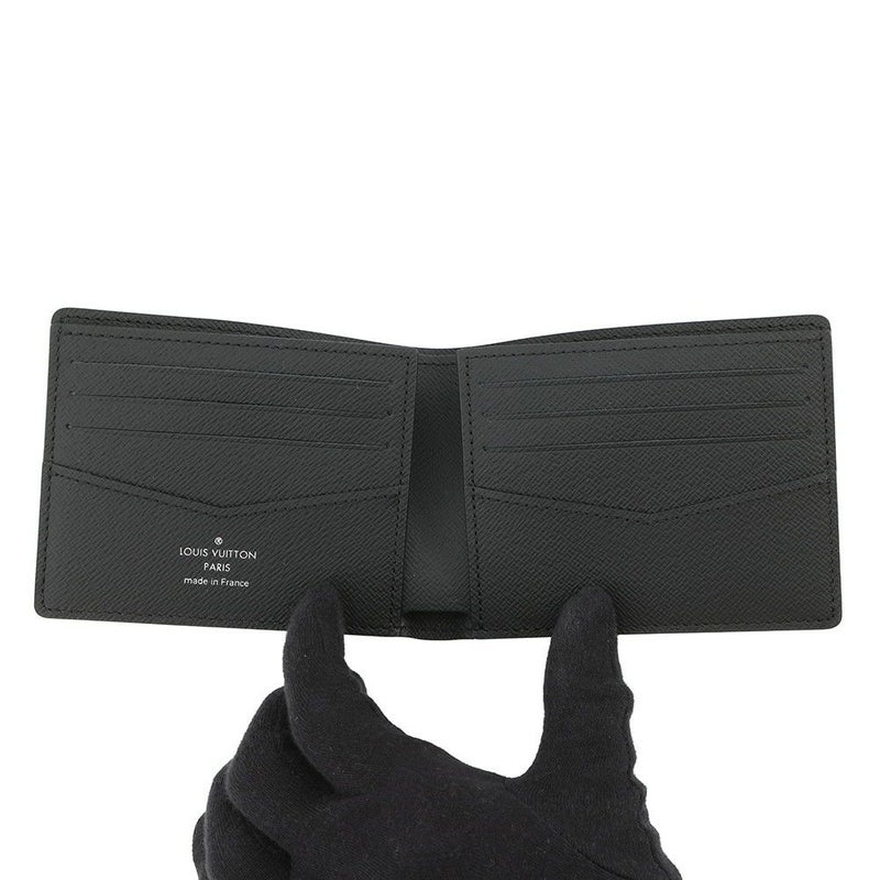 ルイヴィトン 二つ折り財布 モノグラム・エクリプス リバース ポルトフォイユ・スレンダー M80906 LOUIS VUITTON ブラック 黒