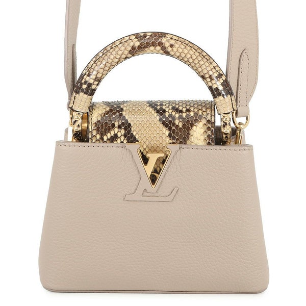 ルイヴィトン ハンドバッグ トリヨンレザー/パイソン カプシーヌ MINI N81258 LOUIS VUITTON  2wayショルダーバッグ