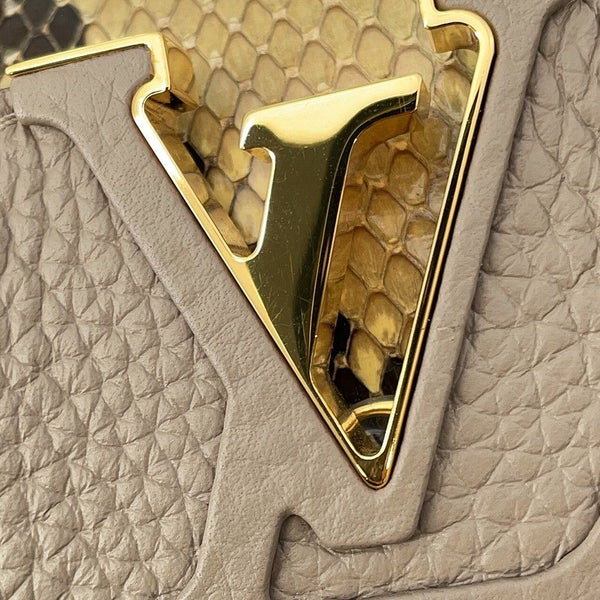 ルイヴィトン ハンドバッグ トリヨンレザー/パイソン カプシーヌ MINI N81258 LOUIS VUITTON  2wayショルダーバッグ