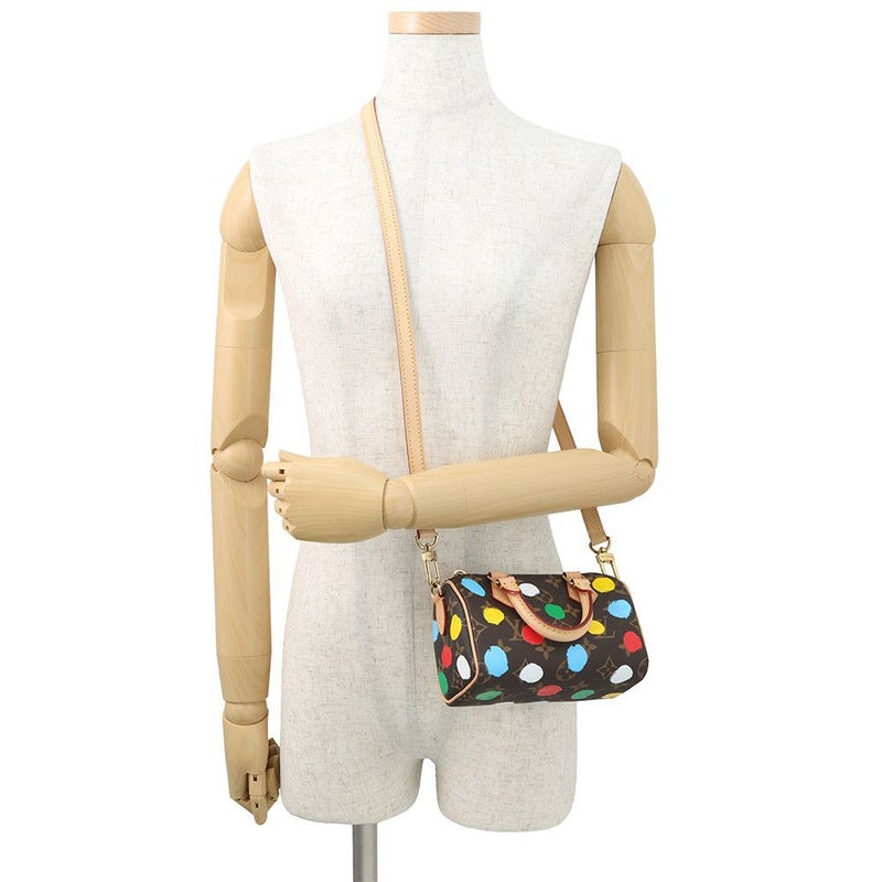 ルイヴィトン ハンドバッグ モノグラム/ペインティッド ドット LV × YK ナノ・スピーディ M81979 2way 草間彌生