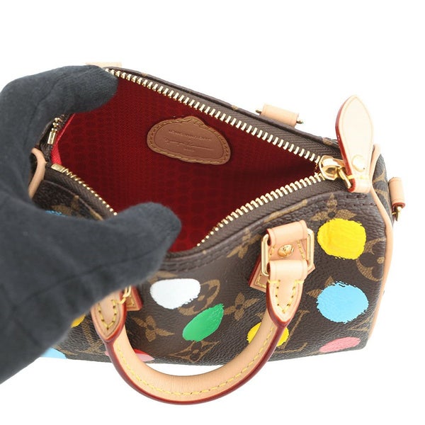 ルイヴィトン ハンドバッグ モノグラム/ペインティッド ドット LV × YK ナノ・スピーディ M81979 2way 草間彌生