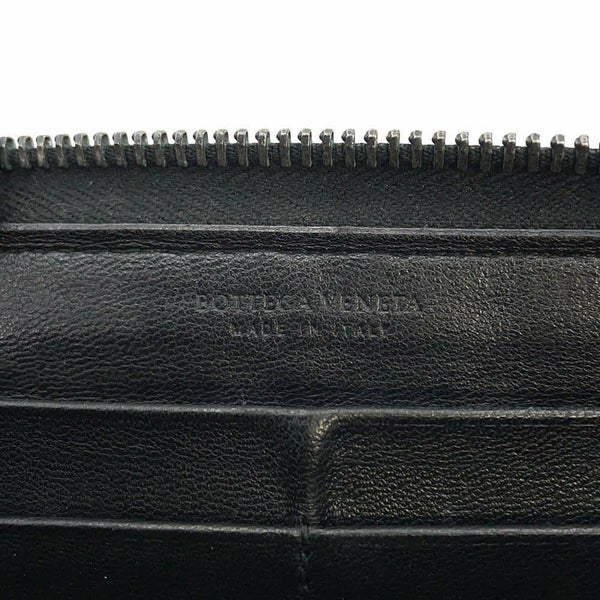 ボッテガヴェネタ 長財布 イントレチャート ジップ アラウンド ウォレット 114076 BOTTEGA VENETA 黒