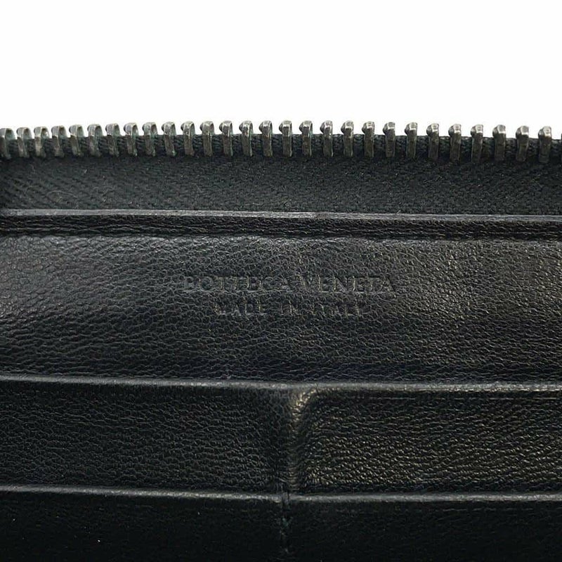 ボッテガヴェネタ 長財布 イントレチャート ジップ アラウンド ウォレット 114076 BOTTEGA VENETA 黒