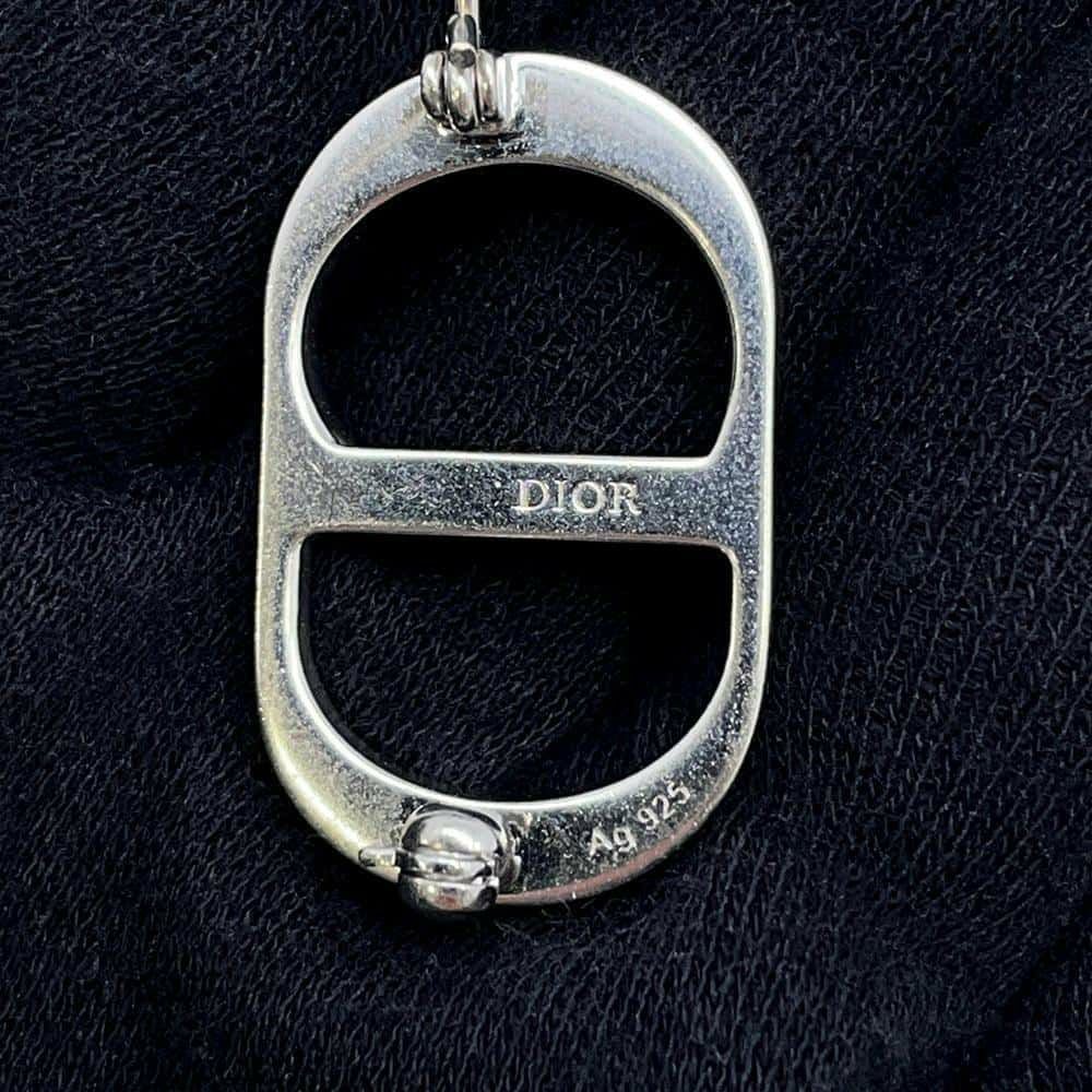 Dior CD ICON ブローチ シルバー CD Icon Brooch Silver and White Crystals | DIOR
