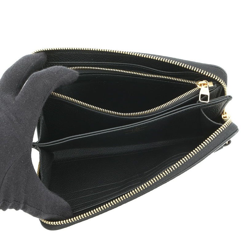 ルイヴィトン 長財布 モノグラム・アンプラント ジッピー・ウォレット M80481 LOUIS VUITTON 黒 ブラック ラウンドファスナー