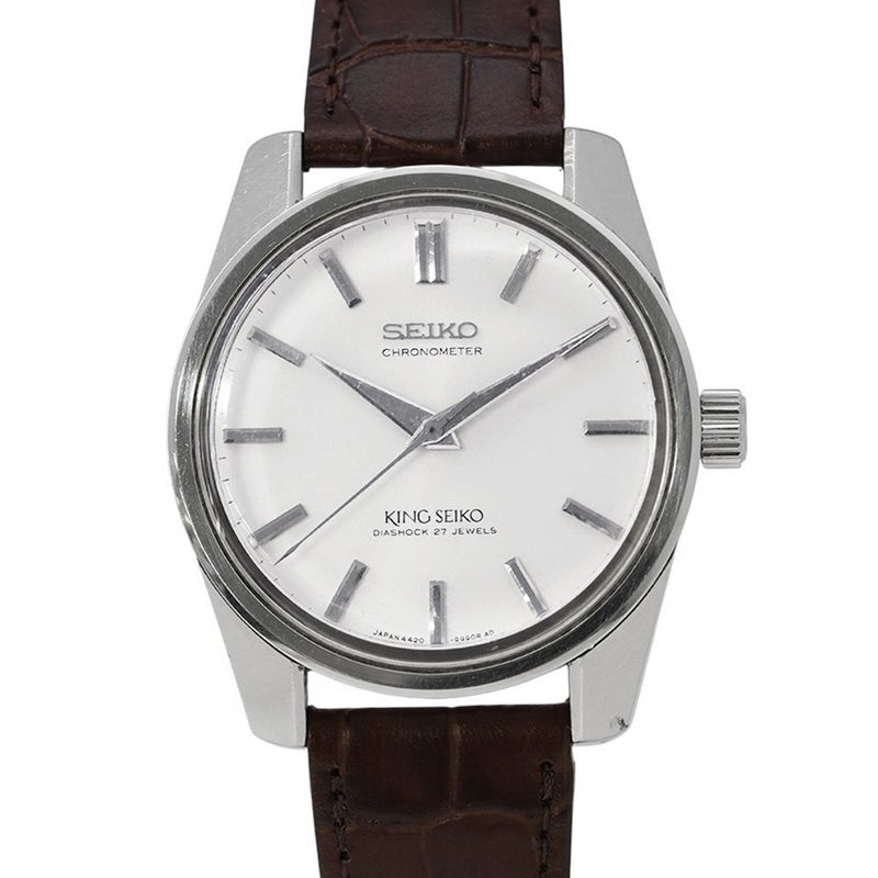 セイコー キングセイコー クロノメーター 後期型 ライオンメダリオン 4420-9990 SEIKO 腕時計 シルバー文字盤