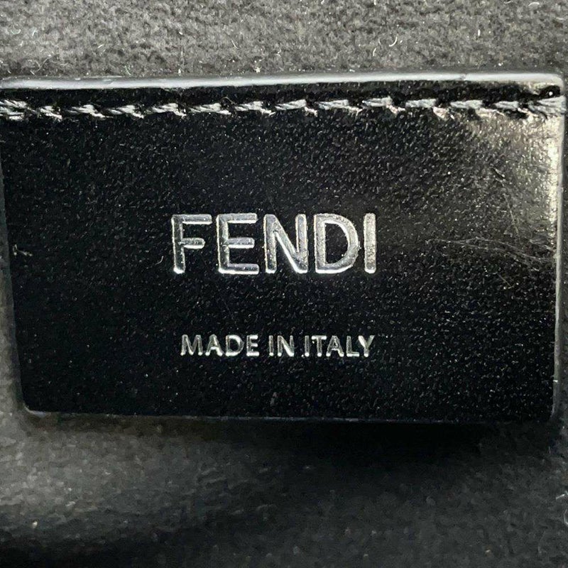 フェンディ ボディバッグ ロゴ レザー 7VA525 FENDI ベルトバッグ ウエストポーチ 黒