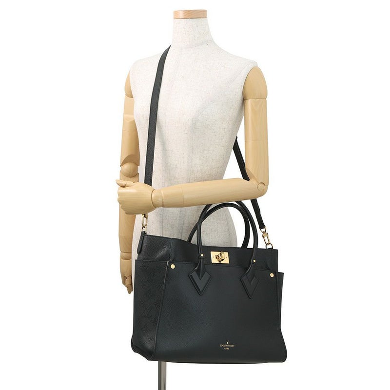 ルイヴィトン ハンドバッグ カーフレザー/モノグラム・マヒナ オンマイサイドGM M22225 LOUIS VUITTON ヴィトン 黒 ブラック