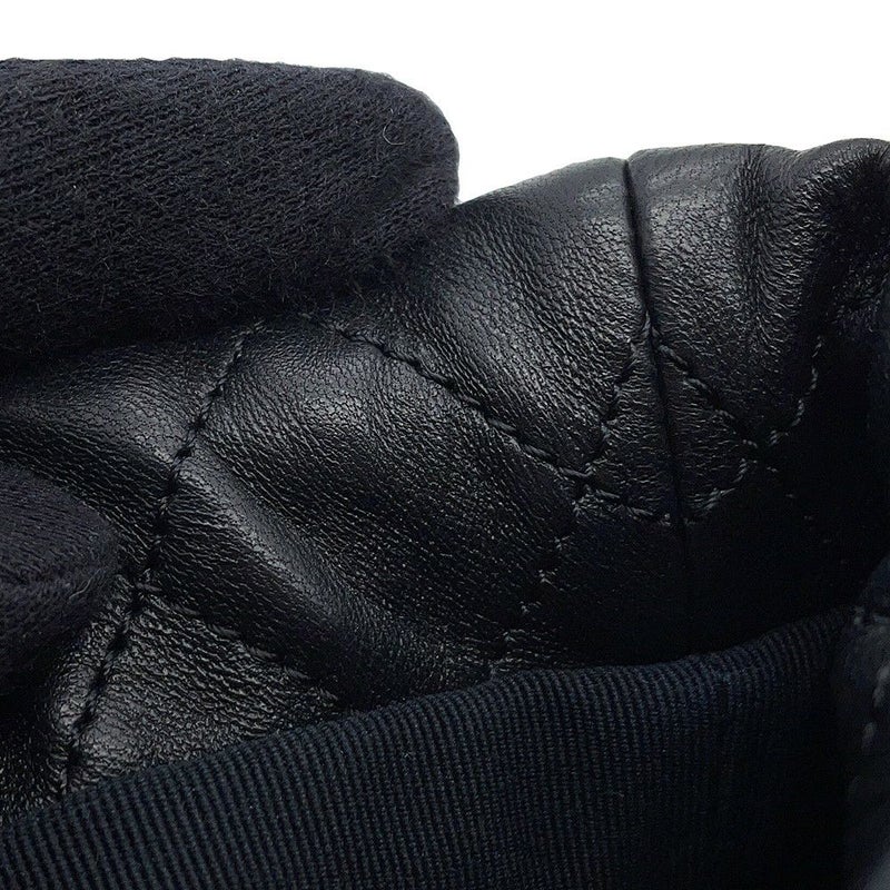シャネル チェーンショルダーバッグ マトラッセ ココマーク ラムスキン フェイクパール AS2518 CHANEL 黒