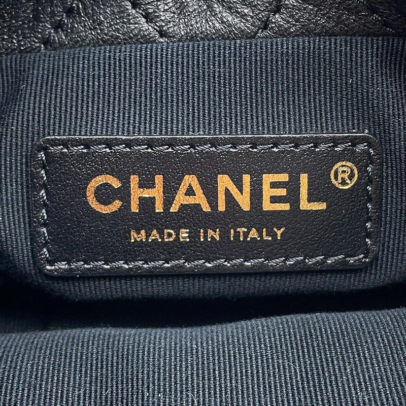 シャネル チェーンショルダーバッグ マトラッセ ココマーク ラムスキン フェイクパール AS2518 CHANEL 黒