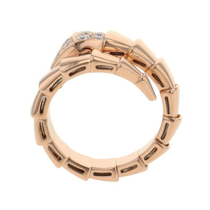 ブルガリ リング セルペンティ ヴァイパー リング ダイヤモンド 計0.53ct K18PGピンクゴールド サイズM 345217 BVLGARI 指輪