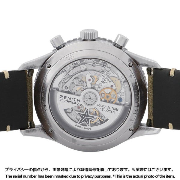 ゼニス パイロット クロノメトロ TIPO CPー2フライバック 11.2240.405/21.C773 ZENITH 腕時計 グレー文字盤