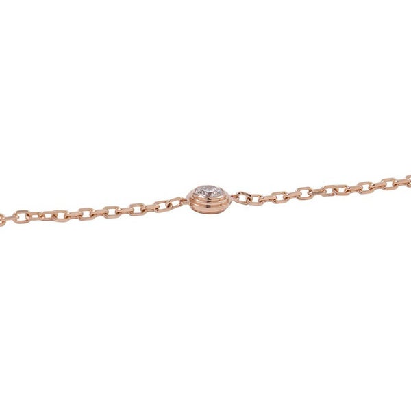カルティエ ブレスレット ダムール ダイヤモンド 1P 0.13ct K18PGピンクゴールド B6063017 Cartier