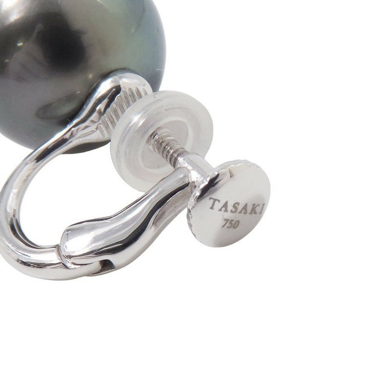 タサキ ネックレス グラデーション イヤリングセット 黒真珠 パール/ダイヤモンド 1P 0.01ct K18WGホワイトゴールド TASAKI