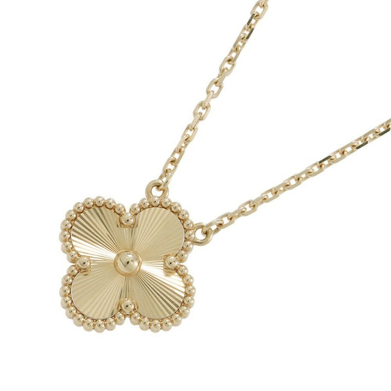 ヴァンクリーフ&アーペル ネックレス ヴィンテージ アルハンブラ ペンダント ギヨシェ K18YGイエローゴールド VCARP4KL00